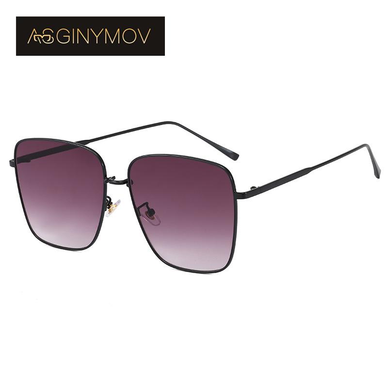 

Sunglasses AS GINYMOV Big Frame Fashion Metal UV400 For Men Women Classic Oversized Square Shades Vintage Female Outdoor Eyewear