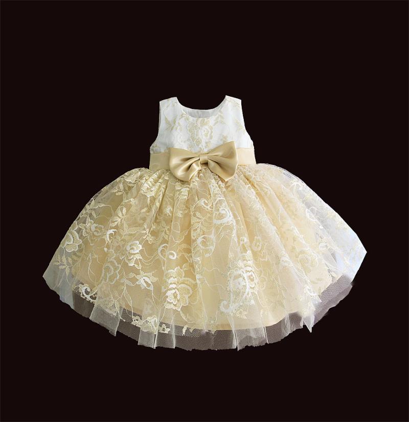 

New Baby Dresses for Girl Summer Christening Dress for Baby Girl Lace Embroidery Vestido Infantil 1 Year Party Wedding Dresses, As picture