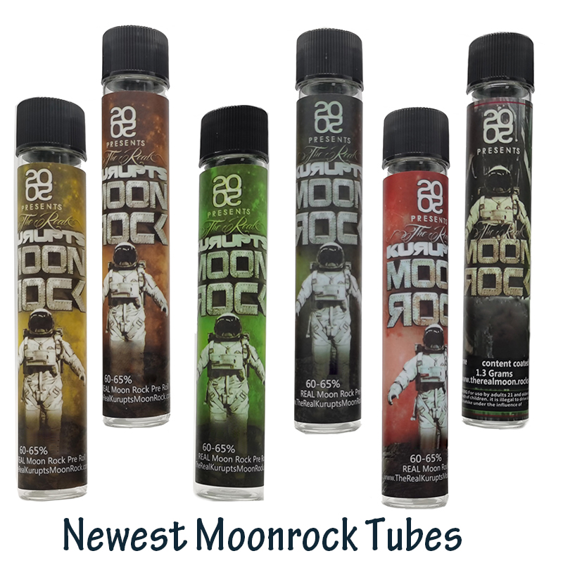 

Moonrock Glass Tubes Preroll Joint Packaging Tubes 120*20mm Dry Herb Package Bottles Plastic Cap 6 Stickers