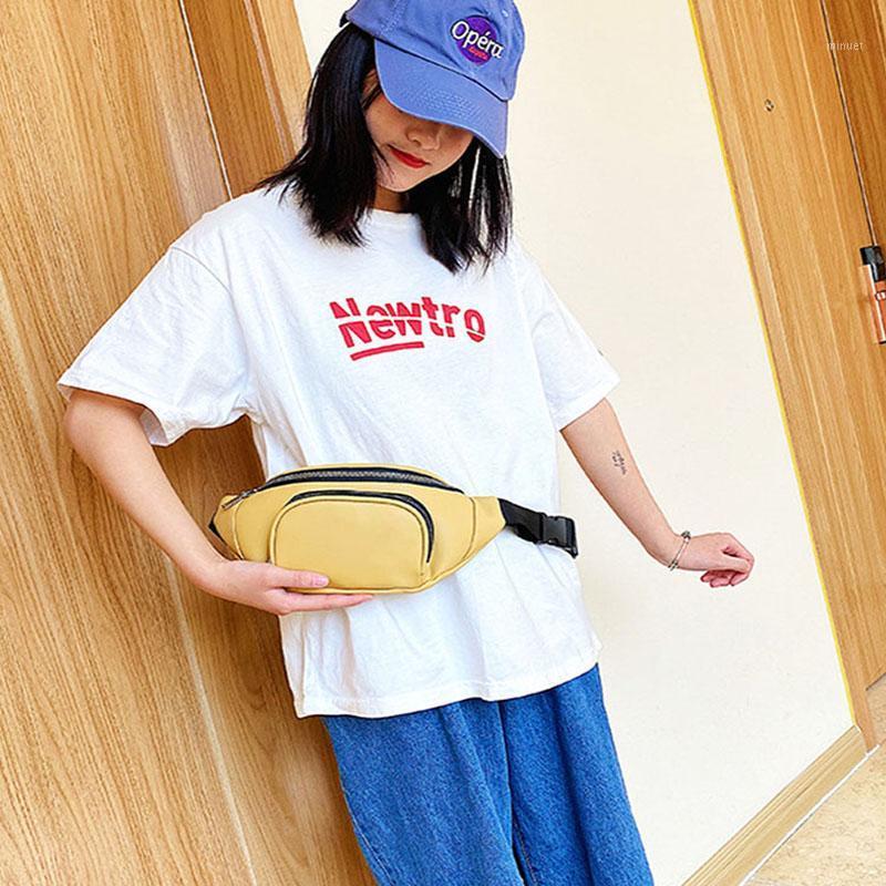 

Fashion Waist Bag For Women 2020 Fanny Pack PU Leather Brand Banana Belt Bag Crossbody Bags Multi-Function Female Waist Packs1, Sky blue