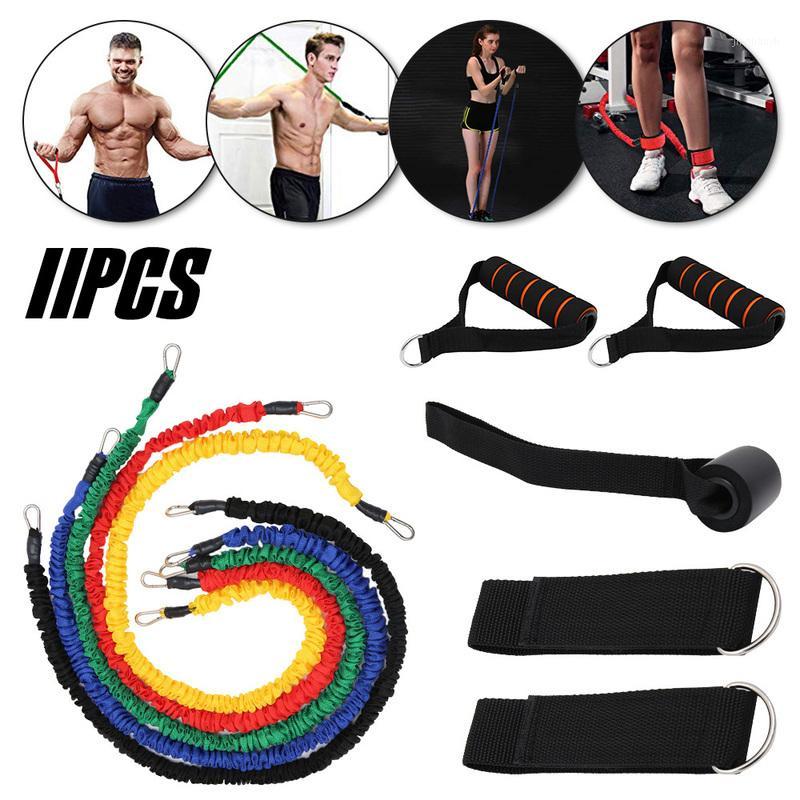 

11pcs/set Fitness Tension Rope Sports Fitness Resistance Bands Set Body Training Workout Yoga Gum Gym Workout Equipment1