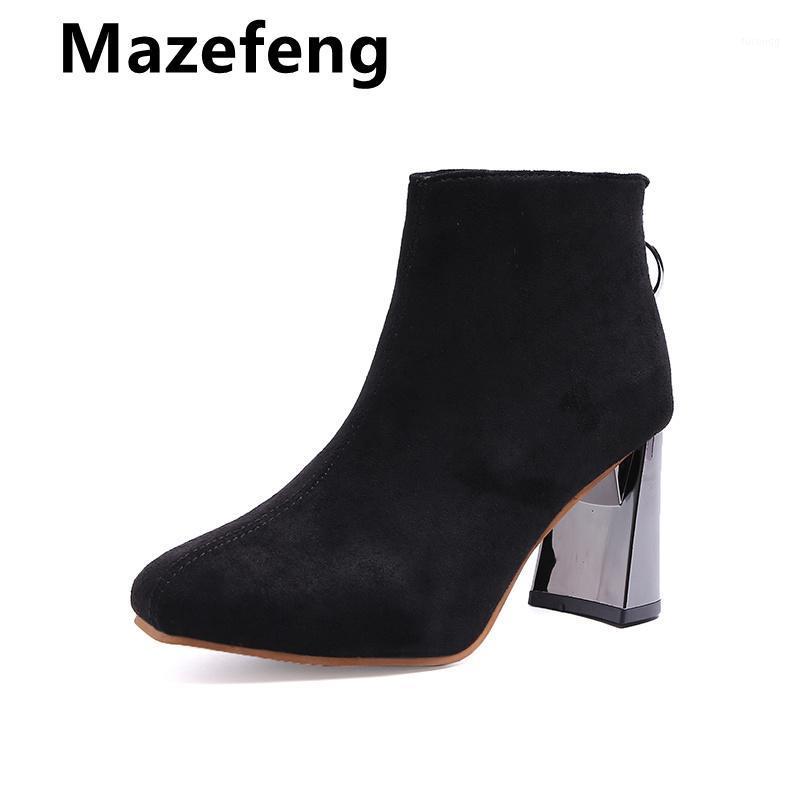 

GOOHOJIO Women's Sexy High Heels Socks Boots Autumn Winter Fashion Knitted Stretch Boots Women Black Ankle Sock Size 35-391