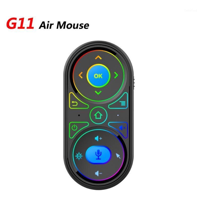 

G11 Air Mouse Google Voice RGB Backlit Gyro Remote Control IR Learning 2.4G Wireless Rechargeable Remote Built-in Battery1