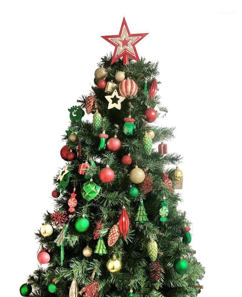 

88PCS Christmas Tree Ornament Decoration Christmas Bow Ball Beautiful Star Treetop Ornaments Merry Xmas Party Home Decoration1
