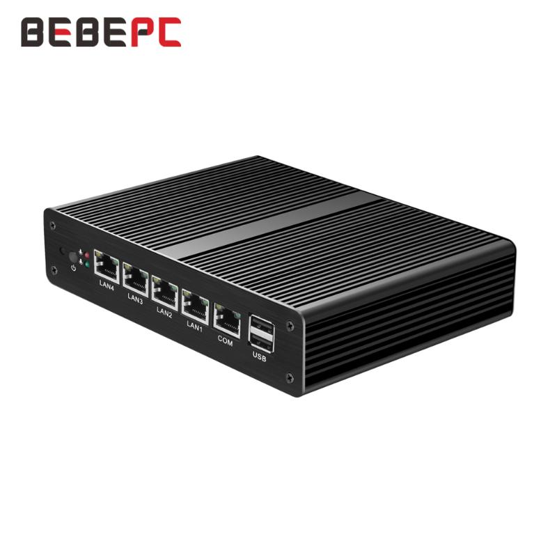 

BEBEPC Mini PC pFsense Ubunte Intel Celeron N2830 Fanless Firewall Router 4xLAN RJ45 Windows 7/8/10 Industrial PC