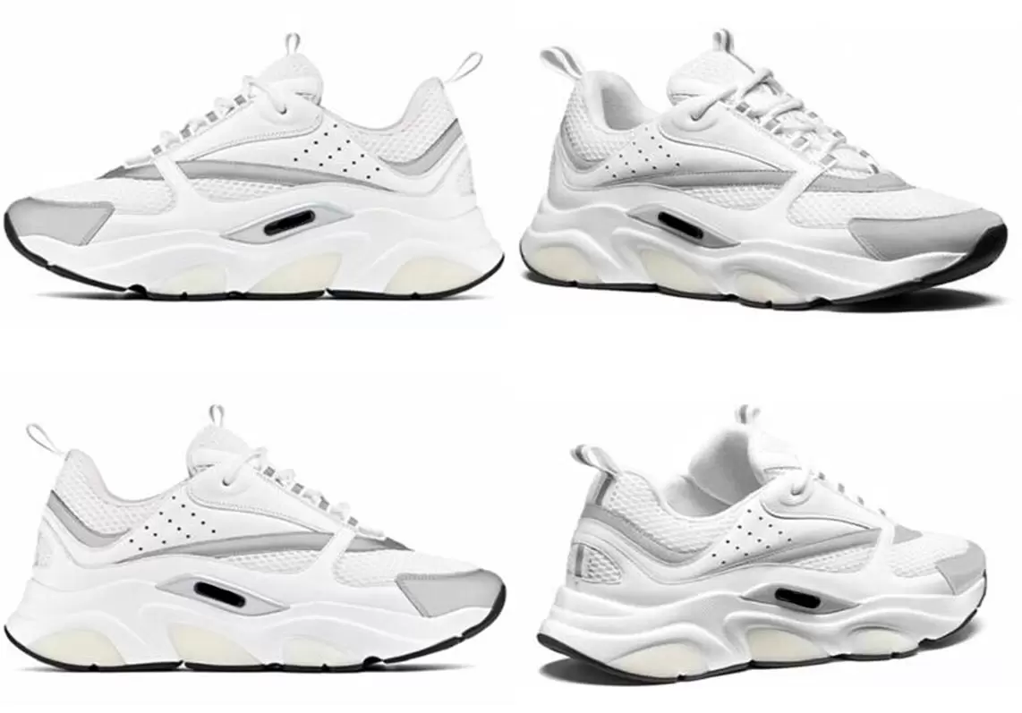 

2022 Designer B22 Sneakers White Leather Calfskin Sports Shoes Top Technical Knit Men Women Platform Multicolor Outdoor Trainers With Original box