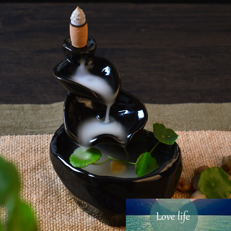 

Creative Lotus Pond Design Backflow Incense Cones Burner Incense Holder Ceramic Censer Home Decoration Teahouse