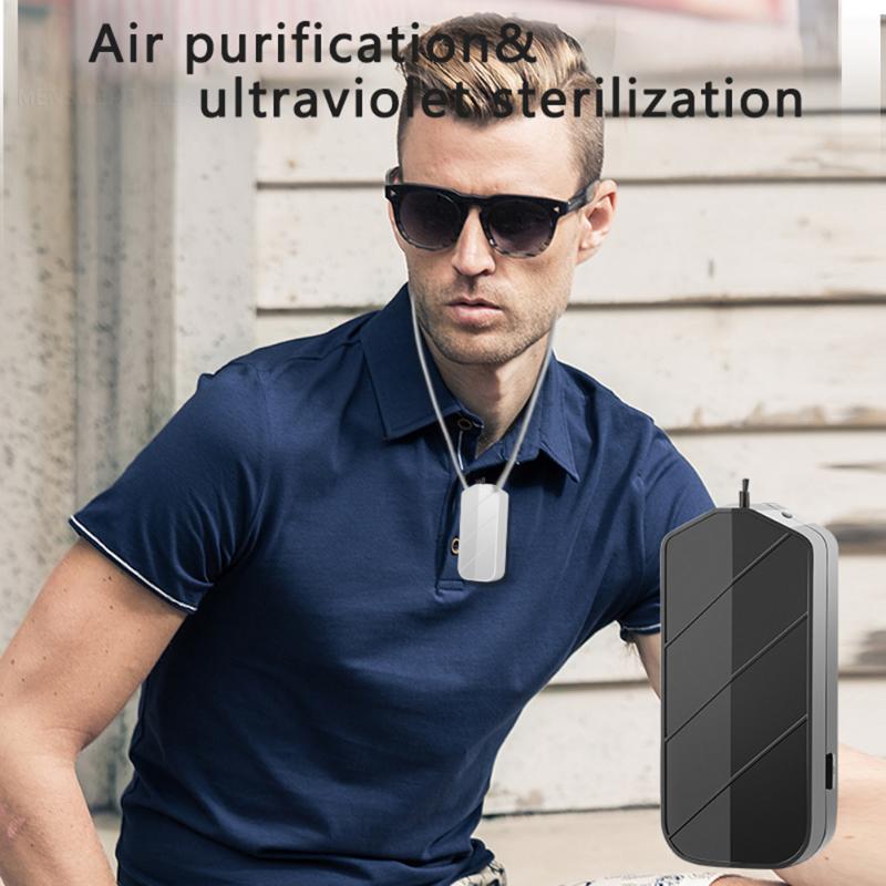 

Mini Wearable Air Purifier Sterilizer Neck Hanging Smoke Eliminator USB Charging Bedroom Travel Air Cleaner for Dust Pets Smell