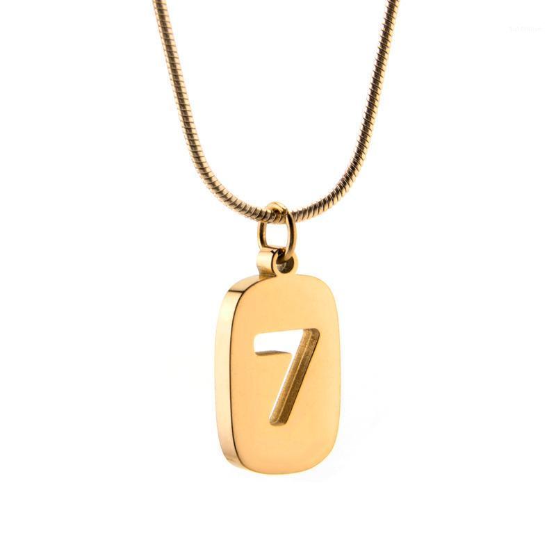 

necklace women simple 7 Nameplate Arabic numerals pendant stainless steel fashion necklace jewelry on the neck gifts for woman1