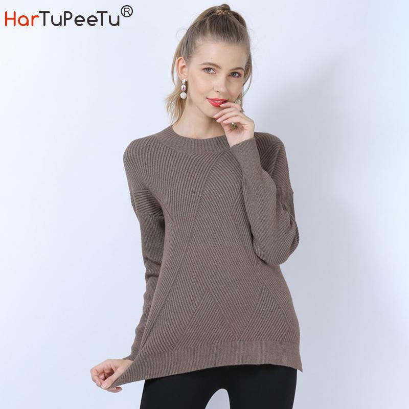 

Thick Warm Pullover Sweater Women 2020 Autumn Winter Elastic Knitted Ribbed Slim Fit Solid 4 Colours Korean Basic Jumper Tops, Brown