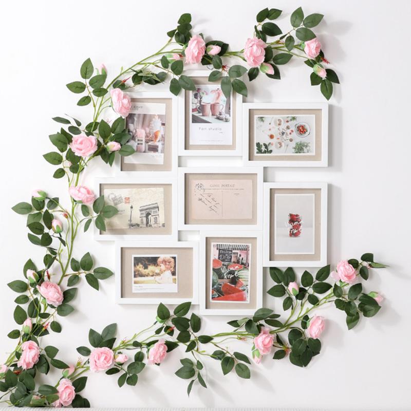 

Peony Silk Artificial Flowers High Quality Vine Ivy Rattan Plastic Fake Flower Garland for Wedding Home Decoration Bright Colors, Red