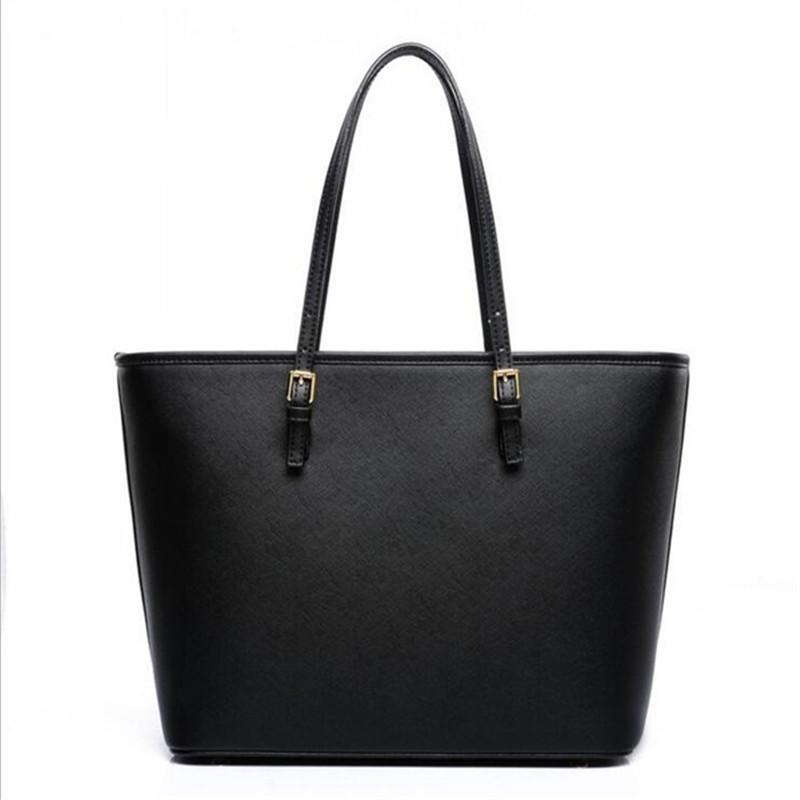 

Big Bag 2021 fashion women pu leather handbag brief shoulder bag black white large capacity luxury tote shopper designer