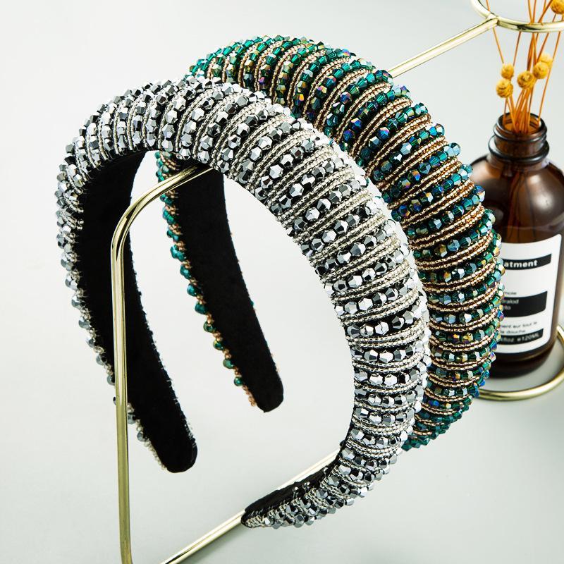  Hair Bands For Women Lady Luxury Shiny Padded Diamond Headband Hair Hoop Fashion Hair Accessories