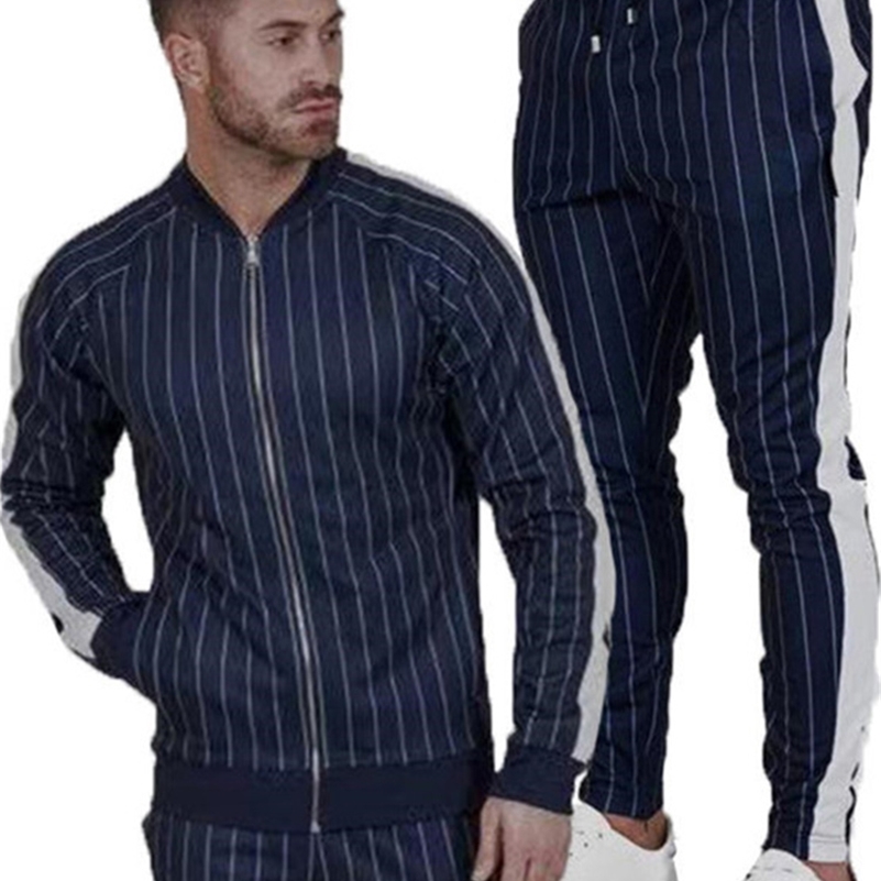 

GYMLOCKER Brand New Male Fashion Set Men's Sweatshirts Clothing + Sportwear Tracksuit causal Suits Men Sweatshirt Pants Set 201109, Black