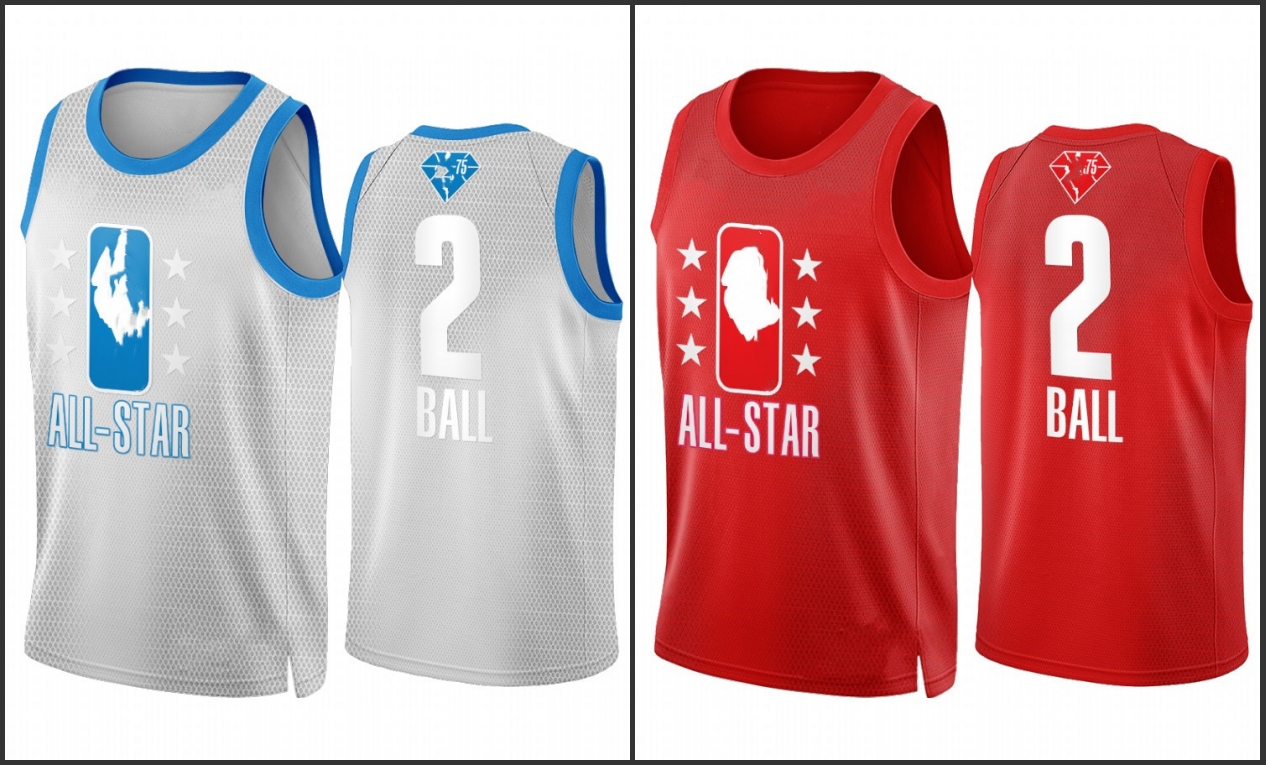 

Charlotte Hornets''Men Lamelo Ball 2022 All-Star Split Limited Maroon Gray Jersey