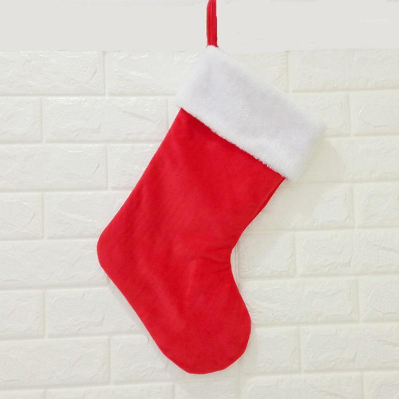 

1PC Christmas Stockings Santa Candy Bag Sock Gift Kids Candy Bag Xmas Decoration for Home Christmas Tree Ornaments Navidad1
