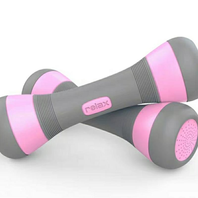 

Lady dumbbell bodybuilders use small adjustable weight dumbbell equipment to slim your arms, Red