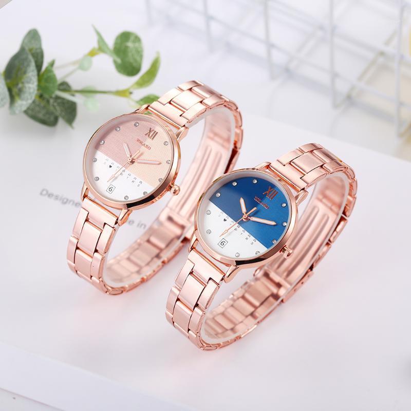 

YOLAKO Women Watch Mesh Stainless Steel Watches Women Top Casual Clock Ladies Wrist Watch Lady Relogio Feminino1, Red