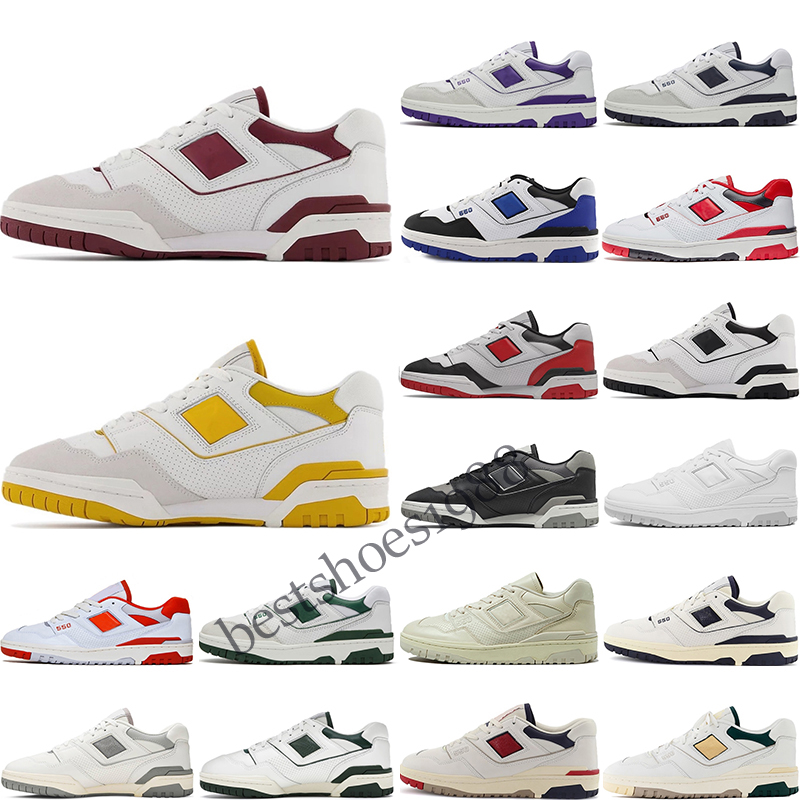 

New Arrival BB550 550 Running Shoes for Mens Women White Purple Sea Salt Varsity Gold UNC Shadow Syracuse Auralee Rich Paul Trainers Sports Sneakers, Color 12