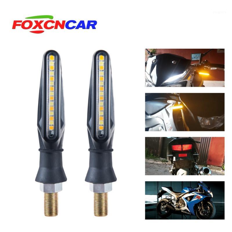 

2PCS Motorcycle LED Turn Signals Light 8W Flowing Water Flasher DRL Dual-use Running/Tail Indicator Lamp IP67 12v Turn Signals1