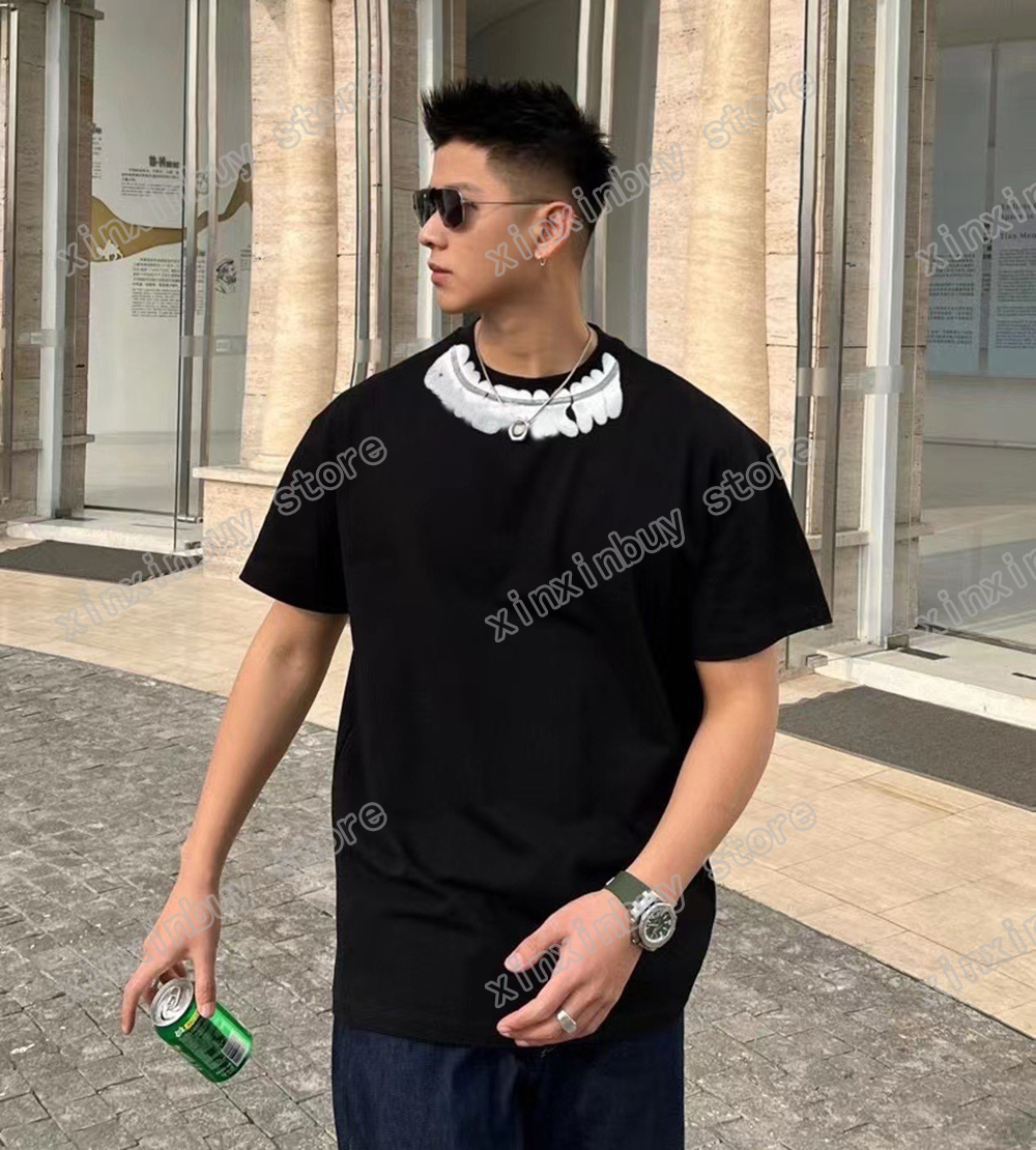

22ss Men Women Designers T-Shirts tee neckband letter print short sleeve Man Crew Neck paris Fashion Streetwear Black white S-XL