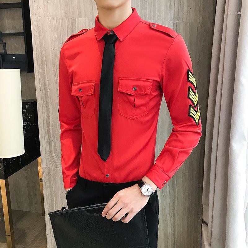 

New Arrival Men Dress Shirts Streetwear High Quality Male Long Sleeve Party Tuxedo Shirt Office Men Women Shirts -5XL1, Black shirts men