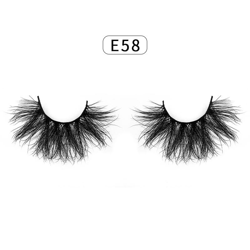 

25mm Lashes 3D Mink Eyelashes Bulk Full Strip 3D Mink Lashes Make Up Thick Long Dramatic False with customized packaging