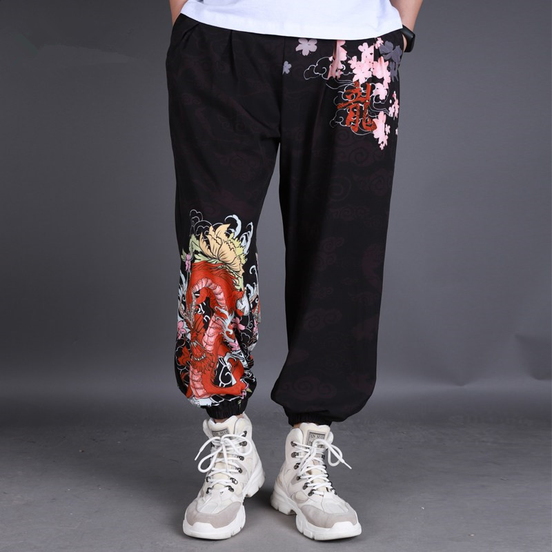 

2021 New Hip Hop Casuais Harm Calas Soltas Dos Homens Do Estilo Chins Padro Drago Solto Baggy Mens Sweatpants Plus Size Corredores 1IZO, 1337k