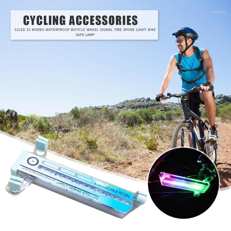

Portable Bicycle Spoke Light Wheel Signal 32LED 32 Modes Waterproof Hit Color Bike Tyre Lamp for Outdoor Night Riding Durable1