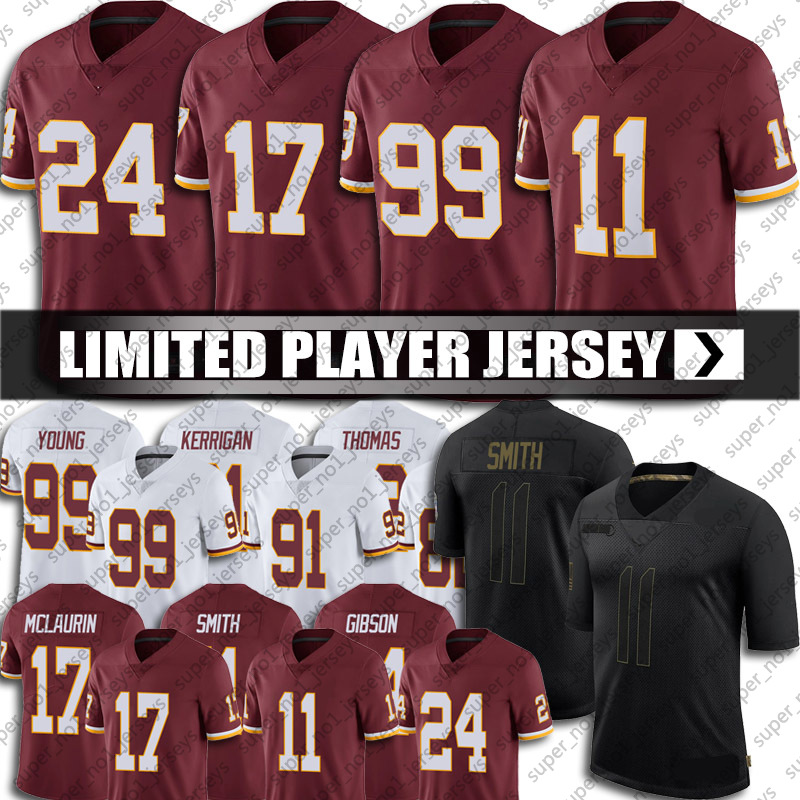 

11 Alex Smith 99 Chase Young Jersey Washingtons Football Team Terry McLaurin Landon Collins Jerseys Ryan Kerrigan Antonio Gibson Cam Sims, Custom (hongp)