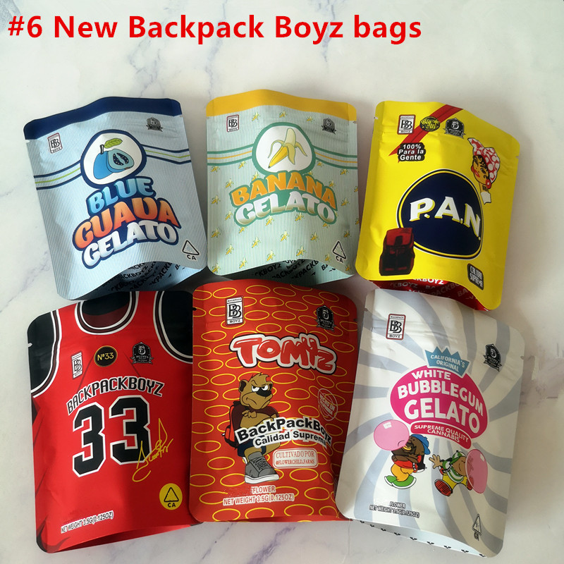 

New Arrival 3.5g Mylar Bags Tomyz Merzcato BACKPACK BOYZ 33 GAS FACE Oreoz Mintz 100mm*128mm 420 Dry Herb Flower Packaging