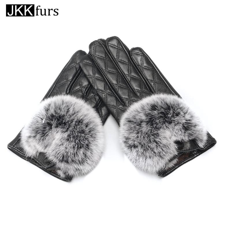 

Women's Touch Screen Glove Winter New Arrival Genuine Sheepskin Leather Fur Gloves Soft Lined Warm S2027