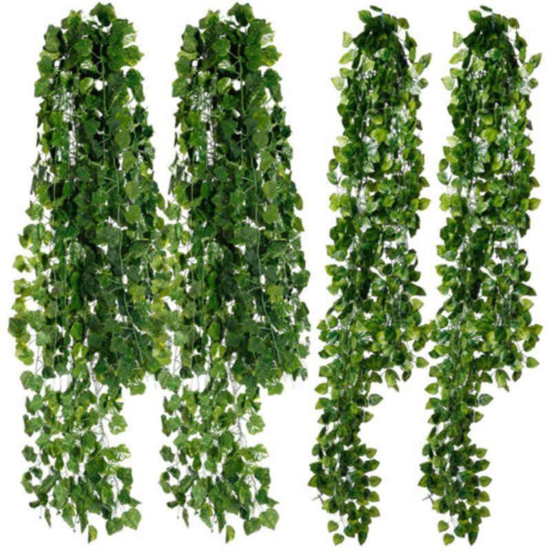 

12pcs/lot Artificial Ivy Leaf Garland Fake Plants Vine Fake Foliage Artificial Flowers Creeper Green Ivy Wreath Home Decor1, Pattern d