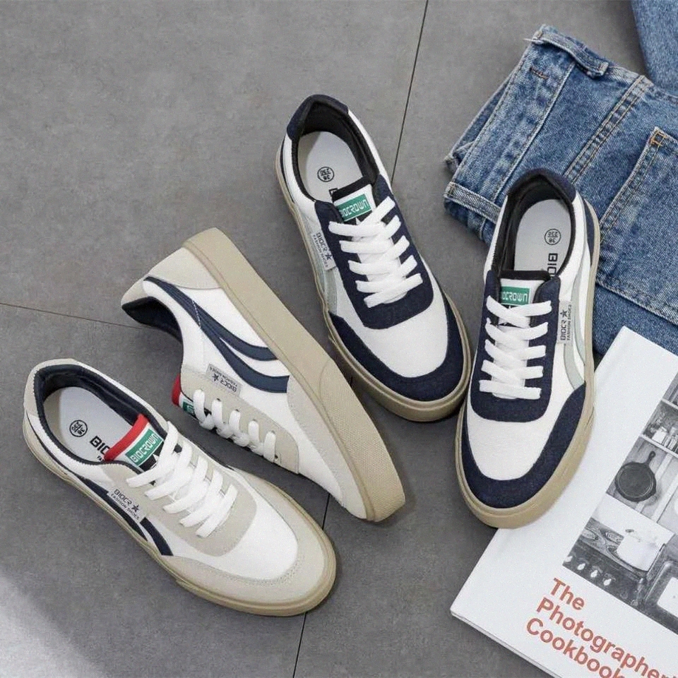 

Luxury Women Canvas Shoes Flats Shoes Woman Spring/Autumn New Fashion Sneakers Woman Low (1cm-3cm) Lace-up Ladies #sS10