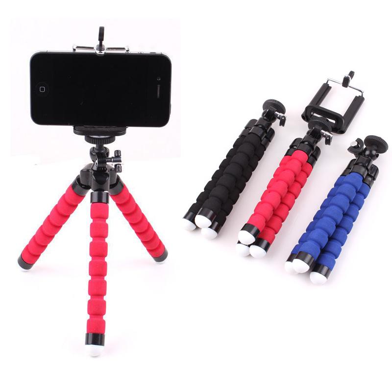 

Mini Flexible Sponge Octopus Tripod with Phone Clip Portable 360 Degree Rotating Tripod for Smartphone Mobile Phone Selfie Stand