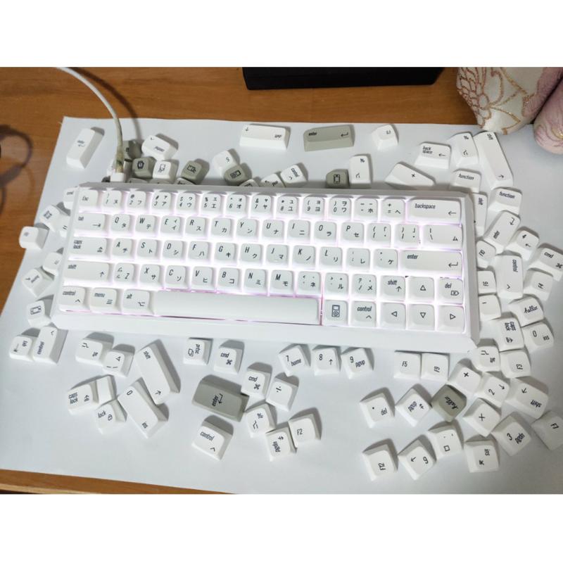 

Pure White Color Retro Style PBT Keycaps For Cherry Switch Mechanical Gaming Keyboard Sublimation NP Profile Replace Key Caps