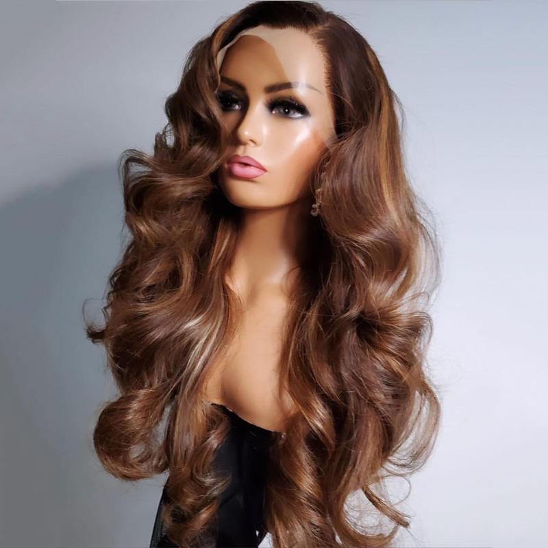 

13x4 Body Wave Wig 200% Density Lace Front Human Hair Wigs Brazilian Remy Hair For Woman Pre Plucked Bleached Knots, As pic