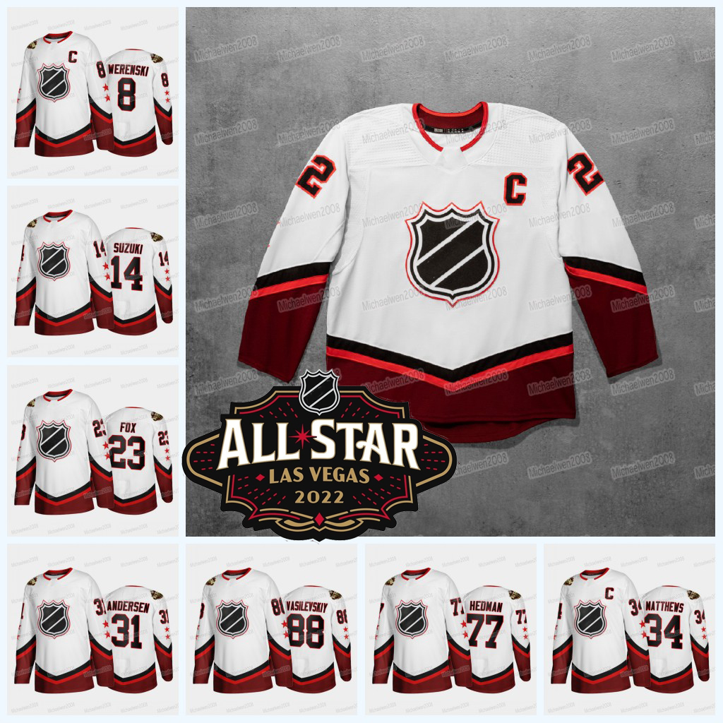 

Auston Matthews 2022 All-Star Hockey Jersey Alex Ovechkin Zach Werenski Andrei Vasilevskiy Victor Hedman Nick Suzuki Dylan Larkin Frederik Andersen Adam Fox, Youth