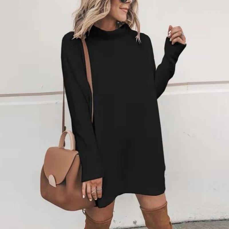 

SAGACE Knit high neck tight-fitting long-sleeved top sweater dress, knitted half high neck long-sleeved top sweater skirt1, Bu