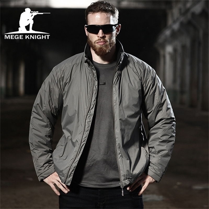 

Mege Brand Winter Military Thick Parka Tactical Jacket for Men Lightweight Warm Thick Jacket Coat Working Clothes Casual Outwear 201114, Gray