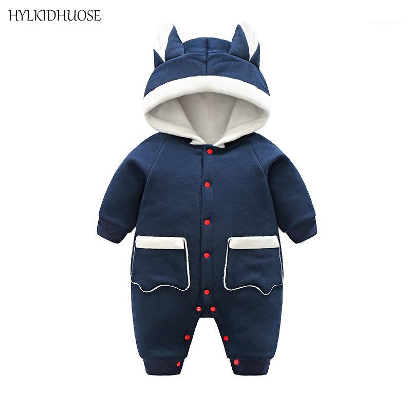 

HYLKIDHUOSE Infant Newborn Rompers Autumn Winter Baby Girls Boys Jumpsuits Hooded Warm Cotton Babies Rompers One-pieces Clothes1, Black