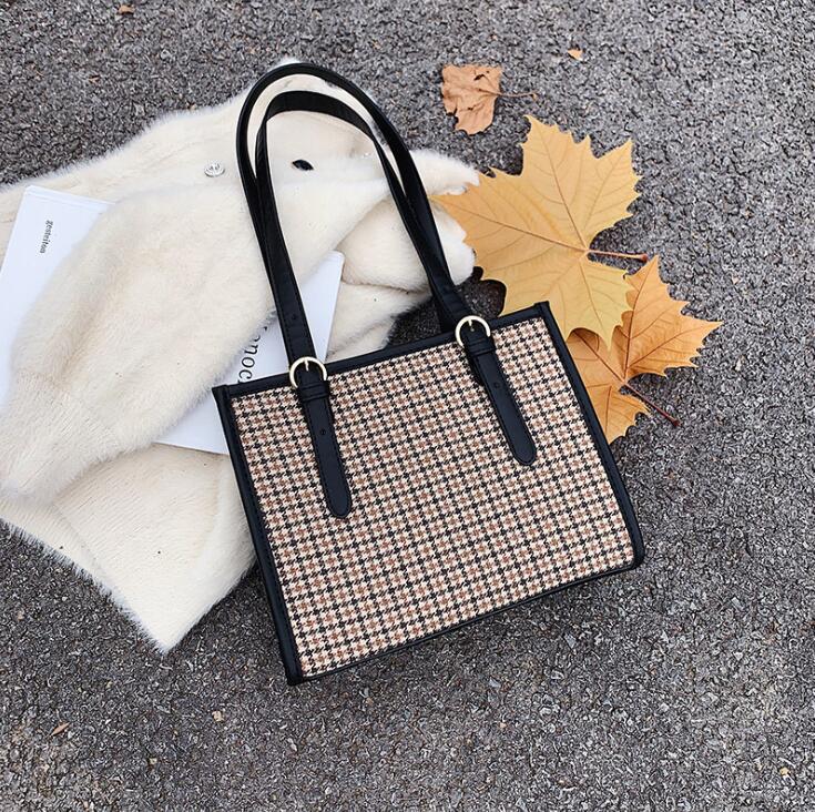 

HBP Large Capacity Shopping Bag Women Handbag Purses Temperament One Shoulder Bags Casual Tote Lady Fashion Handbag Winter Bag, Black