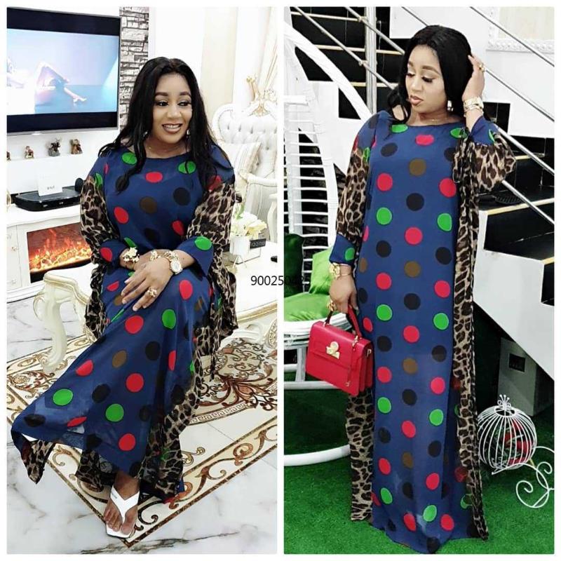 

2020 Dashiki African New Fashion diamond Bat SLeeve Leopard Grain Sexy Super Elastic African For Lady