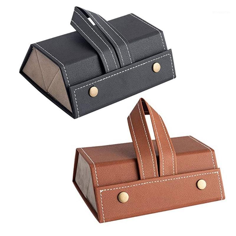 

3 Slots Travel Sunglasses Case Portable Foldable PU Leather Eyeglasses Organizer Storage Eyewear Holder Hanging Display1