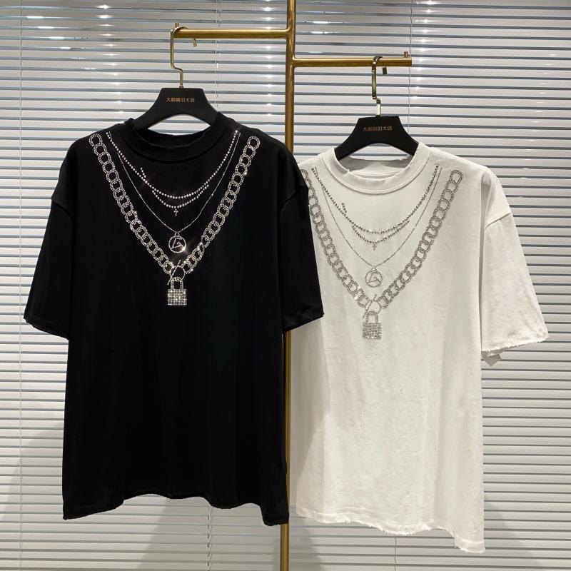 

2021 New Oversized Diamen Cotton Shirt Will See Luxury Designer Woman Txev, White