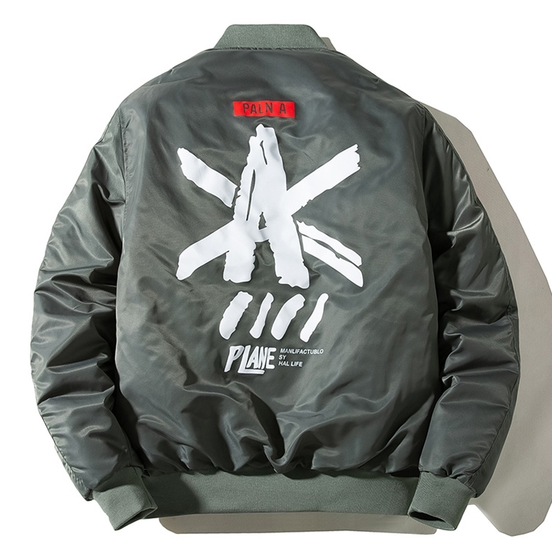 

2021 New Winter of Air Force Men Male Thick Baseball Fashionable Youth Streetwear Jacket 5IYC, Black