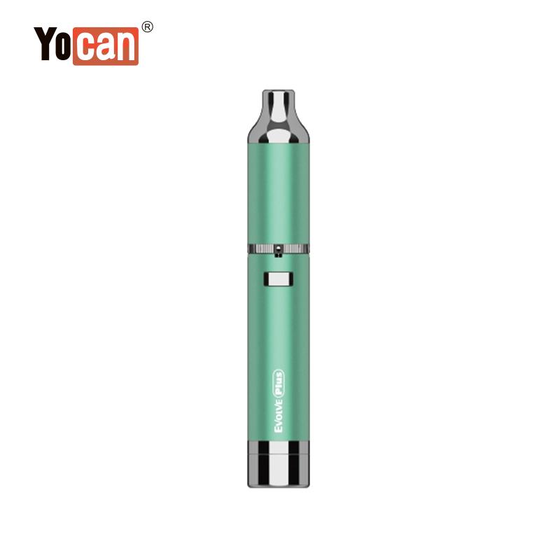 

Original Yocan Evolve Plus Disposable E cigarette 1100mAh Battery Quartz Dual Coil QDC Vapors 6 Colors pen starter kit Authentic wholesale