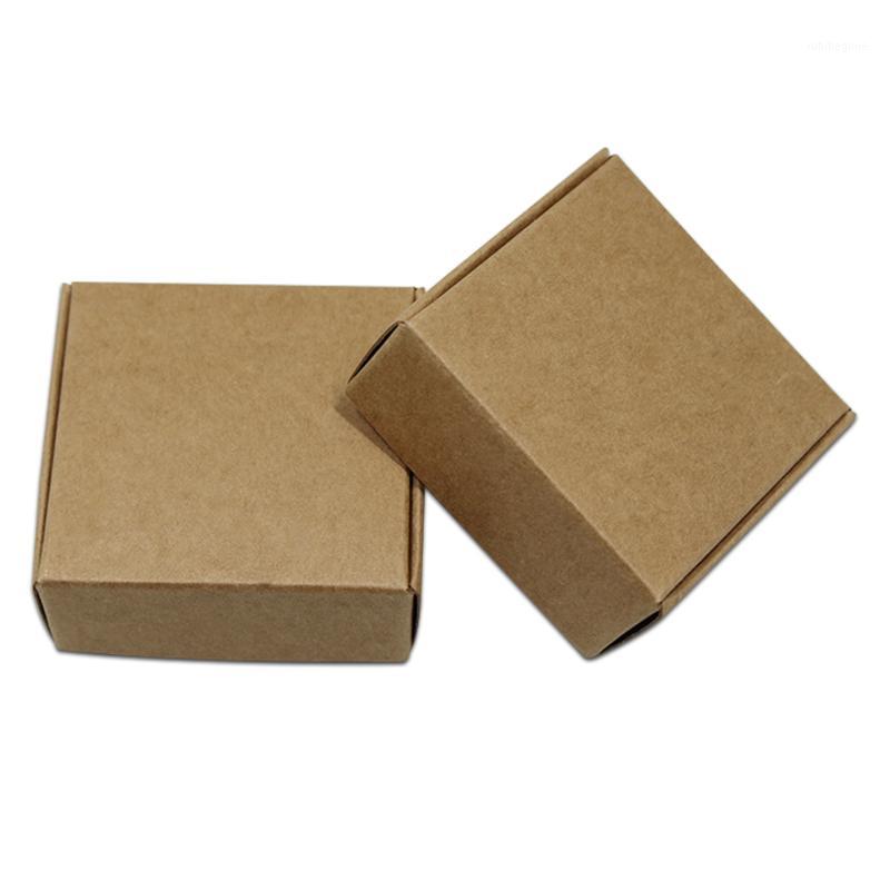 

100PCS Blank Small Kraft Paper DIY Gifts Foldable Box Wedding Favors Candy Pack Party Decor Carton Box Jewelry Crafts Packaging1