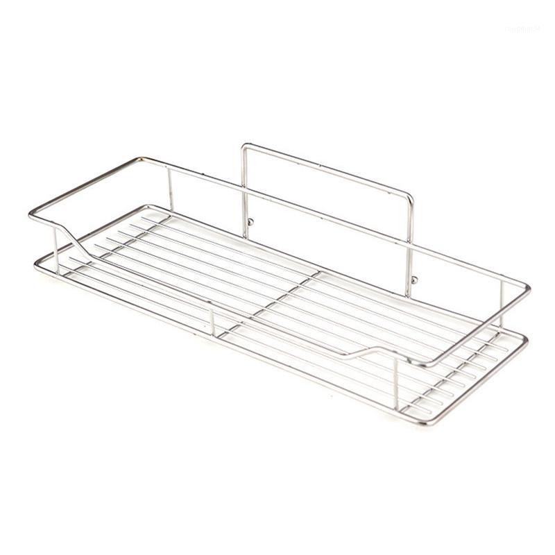 

Stainless Steel Bathroom Storage Shelf Punch-Free Kitchen Bathroom Toilet Wall Hanging Storage Rack Large1