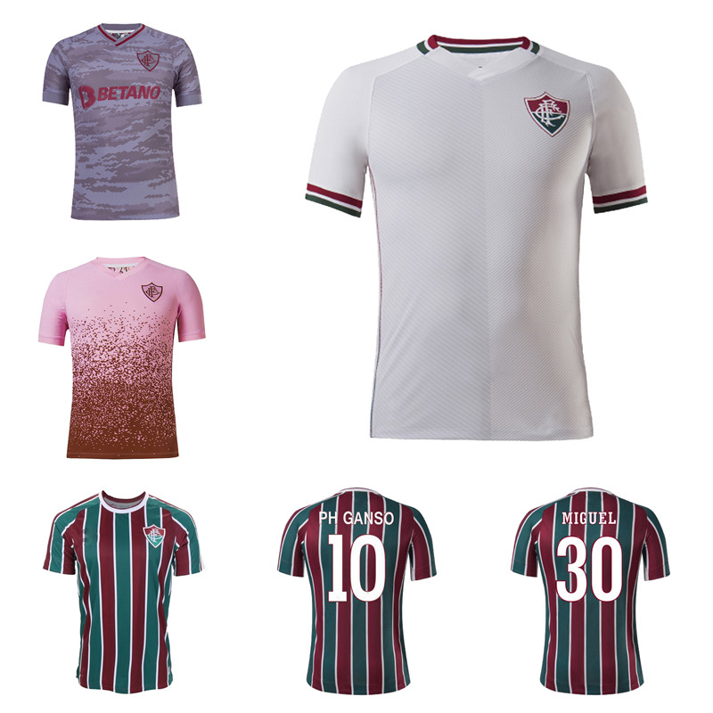 21 22 Fluminense Mens Soccer Jerseys Edition spéciale Rose Miguel Ph Ganso Home Green Red 3rd Nino Egidio Lucca Fred Football
